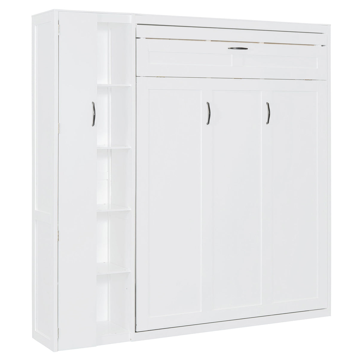 Murphy Wall Bed With Shelves, Wardrobe And LED Lights