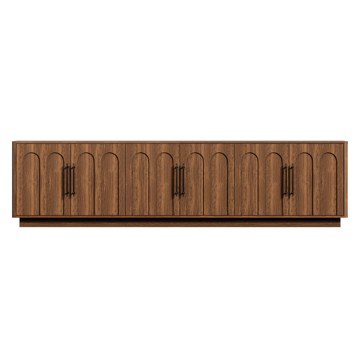 94.5" Extra Long TV Stand for Large TVs, 6-Door Media Console with Storage