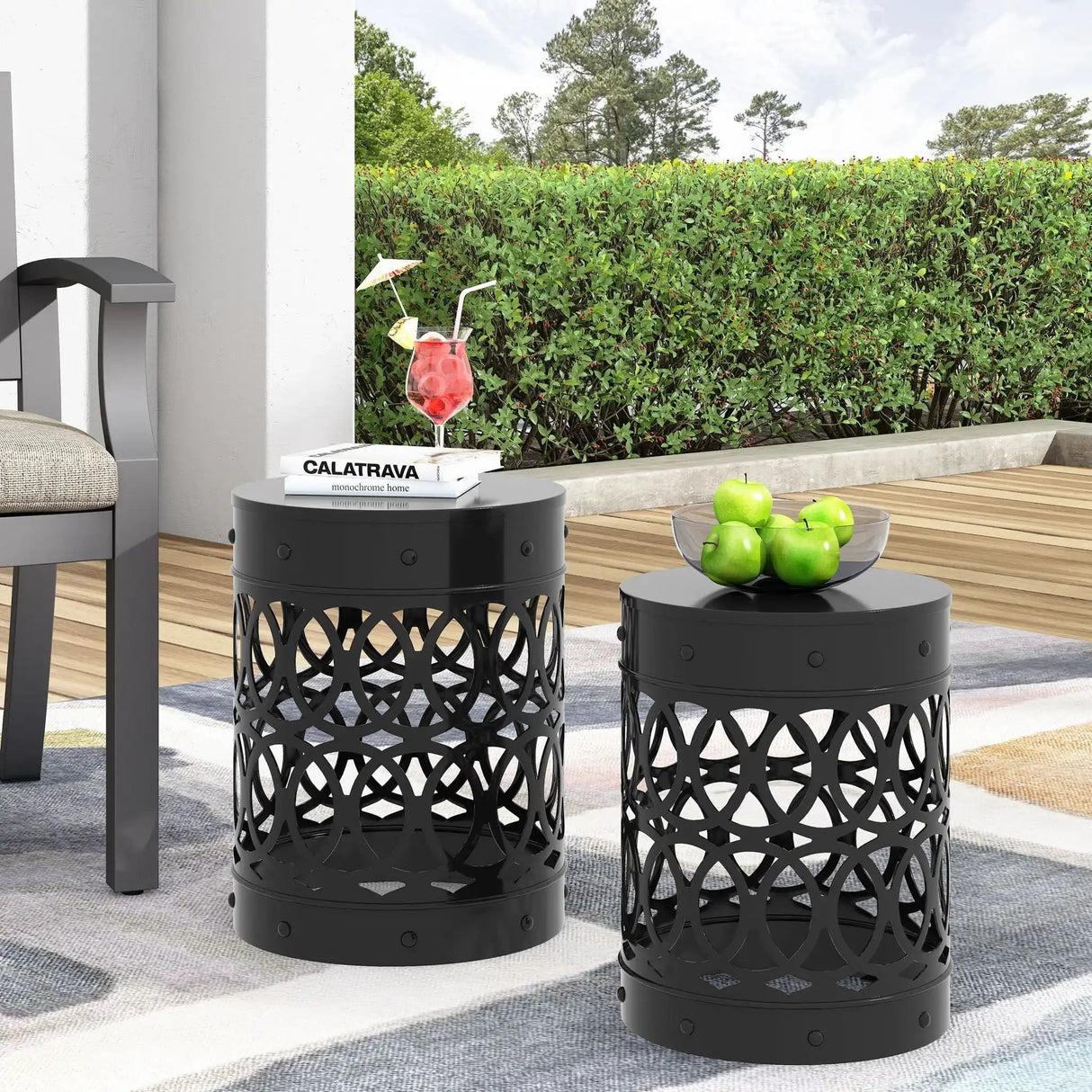 Delight - Powder Coated Iron End Table (Set of 2) - Best Buy Furniture