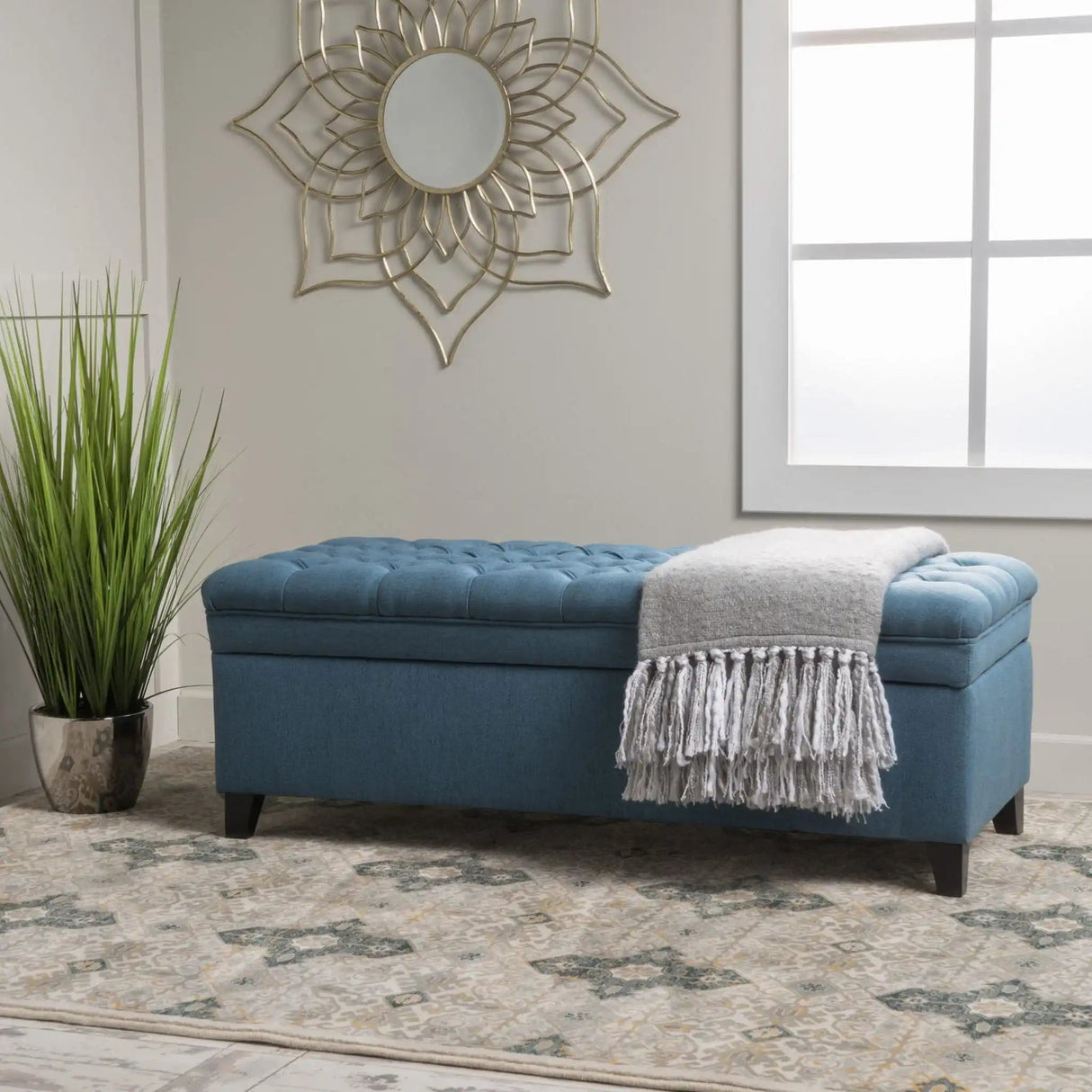 Juliana - Storage Ottoman With Birch Legs - Best Buy Furniture