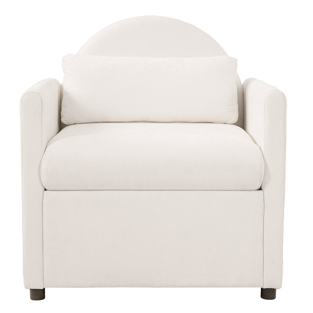 Beige Pet Friendly Accent Chair with Hidden Pet Nook