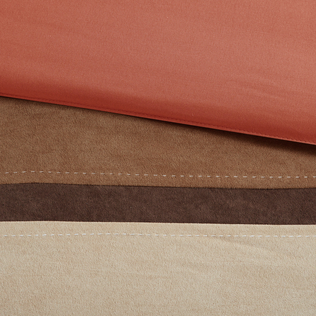 7 Piece Faux Suede Comforter Set Coral Queen