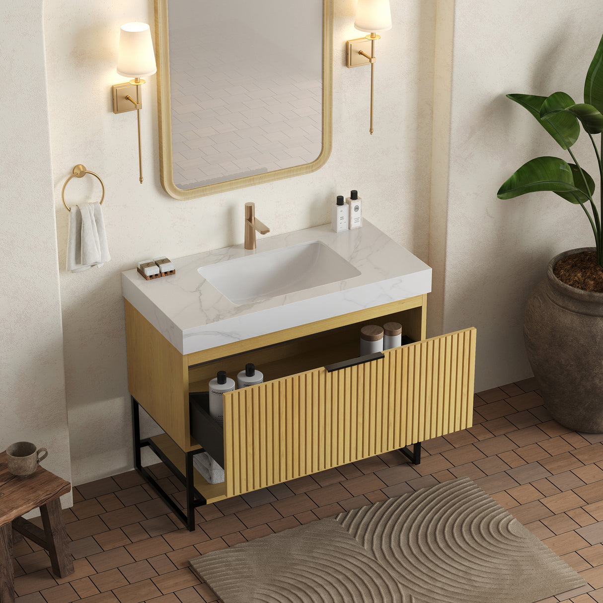 YOLAN 36" Bathroom Vanity & Sink