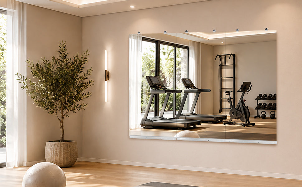 Gym Mirror 24x48 Inch - 3pcs Set