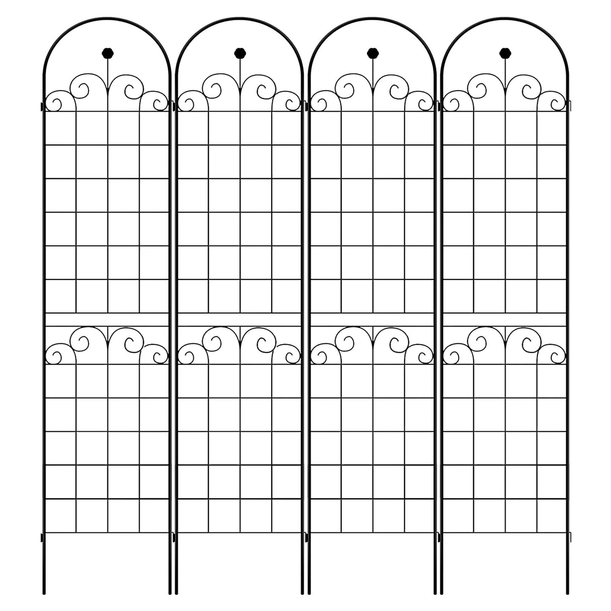 Metal Garden Trellis For Climbing Plants Outdoor Rustproof Plant Support Rose Trellis Netting Trellis