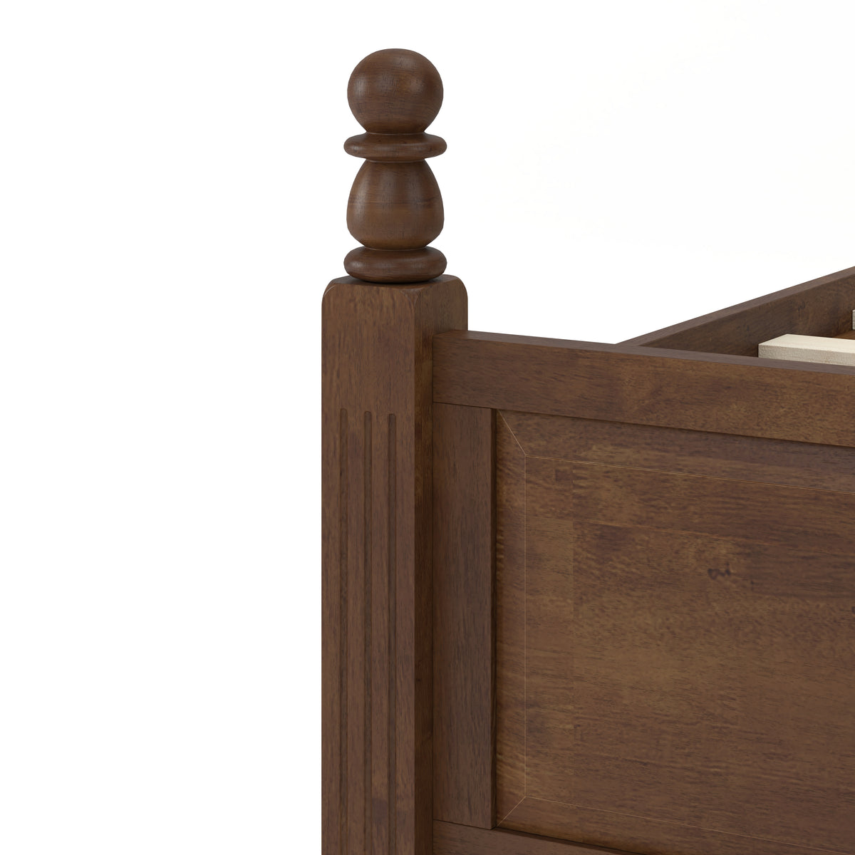 Queen Size Farmhouse Solid Wood Platform Bed Frame, with 50.8" Tall