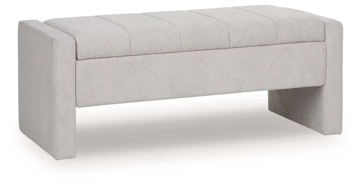 Akselman - Storage Bench - Gray - Best Buy Furniture