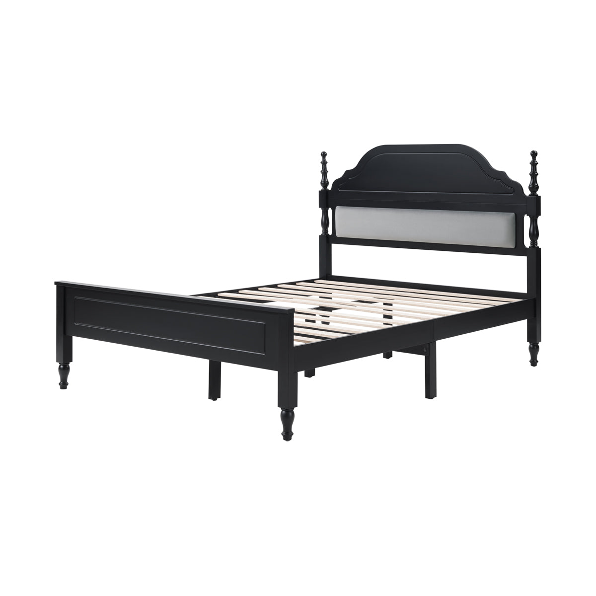 Elegant Bedroom Centerpiece Queen Bed with Padded Headboard Insert