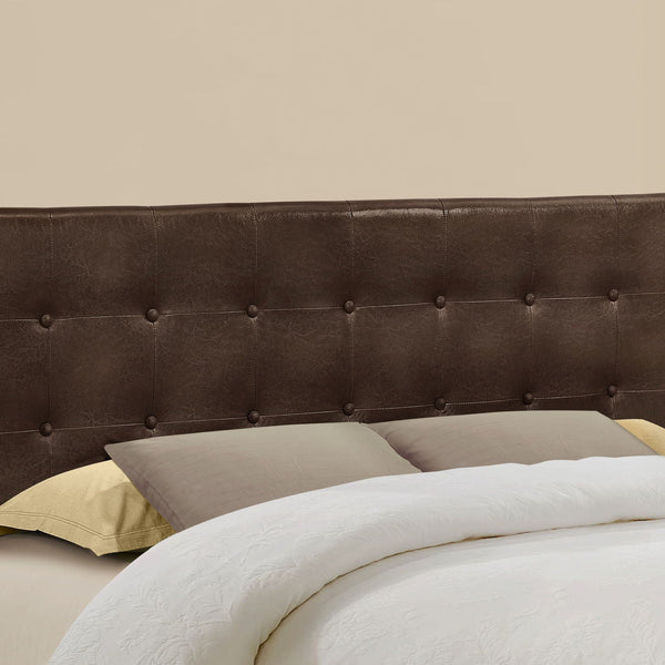 Queen Size, Bed Headboard Only, Upholstered, Transitional - Brown - Best Buy Furniture