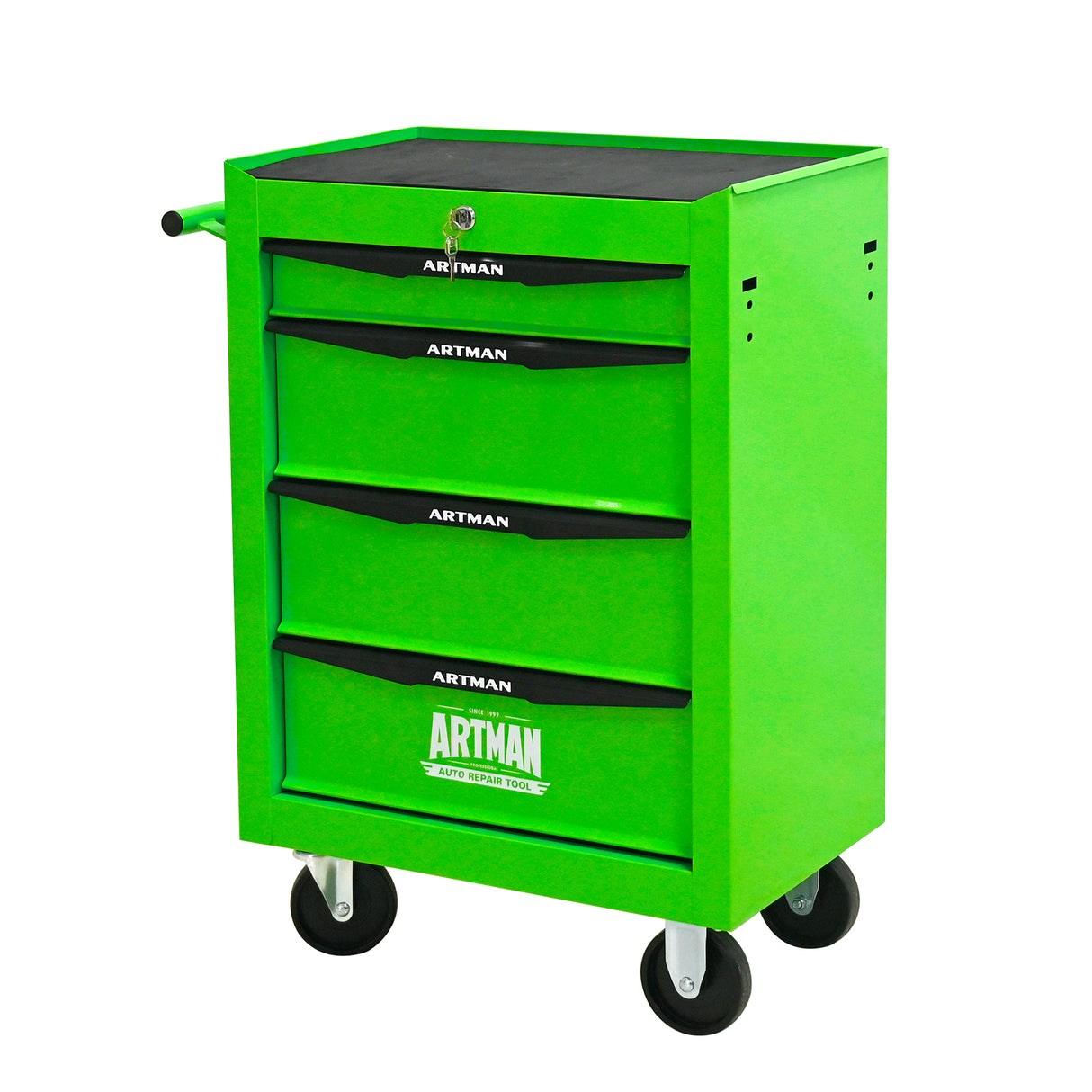 Rolling Metal Tool Chest with 4 Drawers - Green