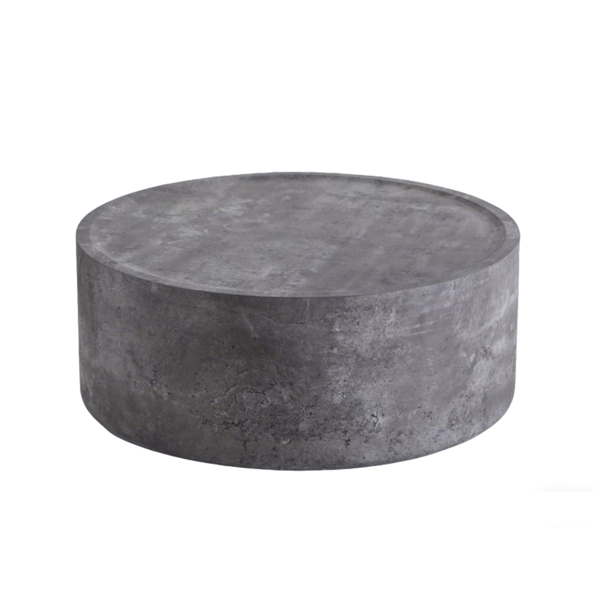 31.5" Round Coffee Table with Faux Concrete Finish
