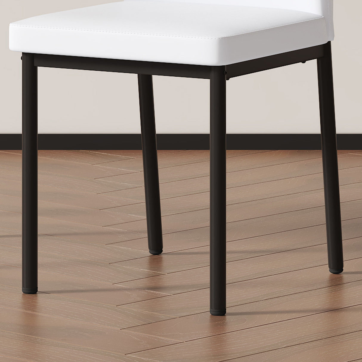 Ergonomic Simple Chair With Metal Leg