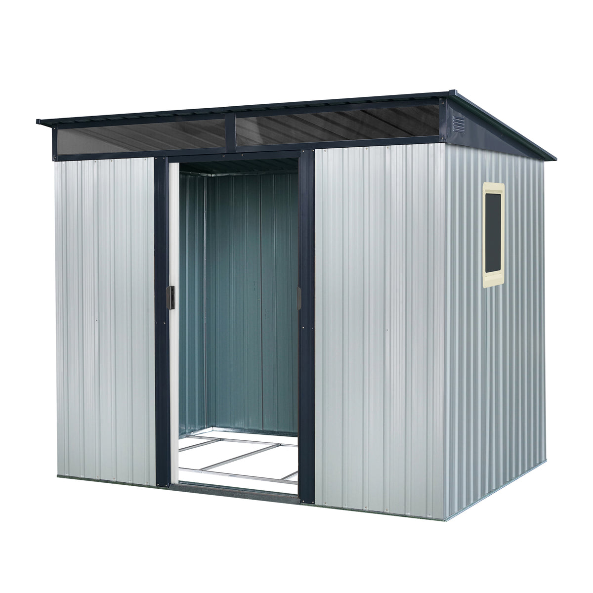 8 ft x 6 ft Outdoor Metal Storage Shed with Window