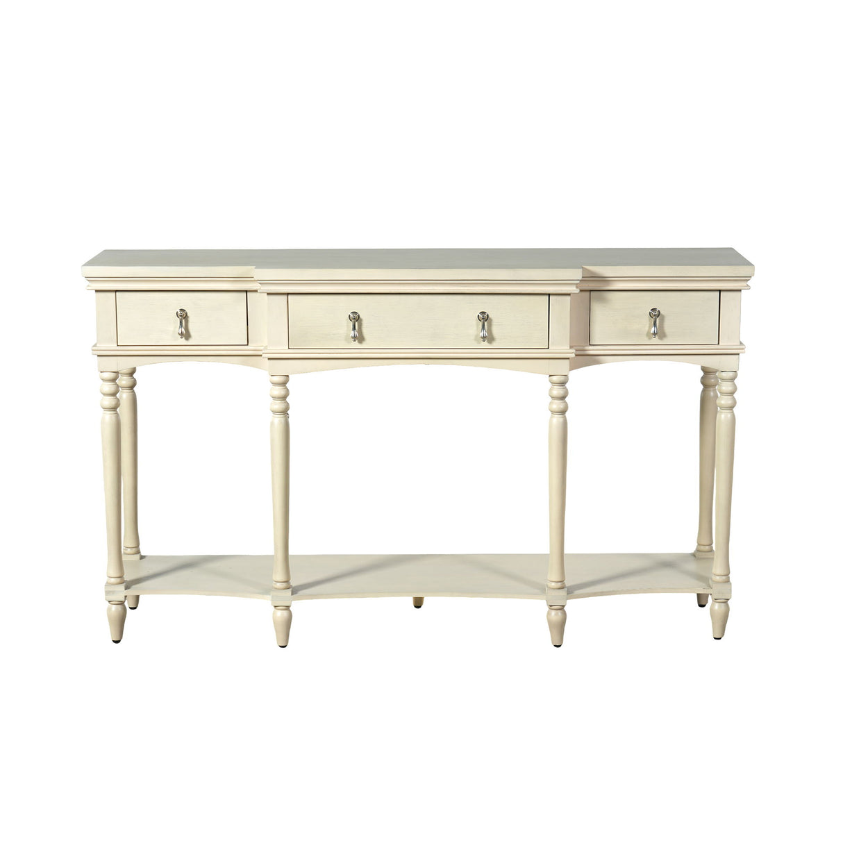 Retro Console Table With 3 Soft Close Drawers