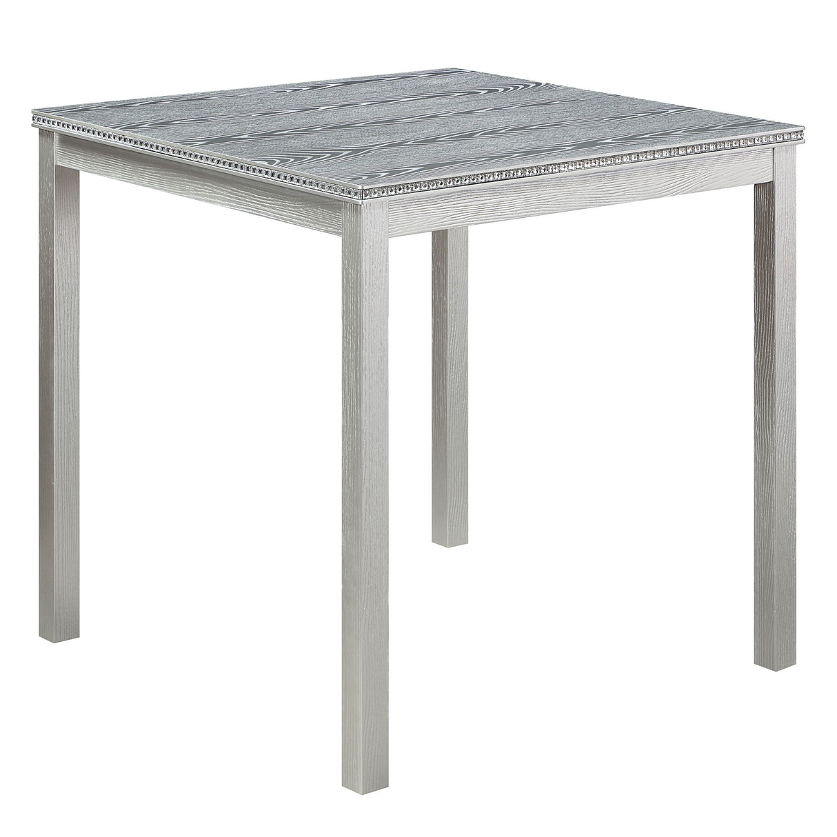 5 Pieces Counter Height Table Set, Kitchen Table With Square Table And 4 Upholstered Chairs