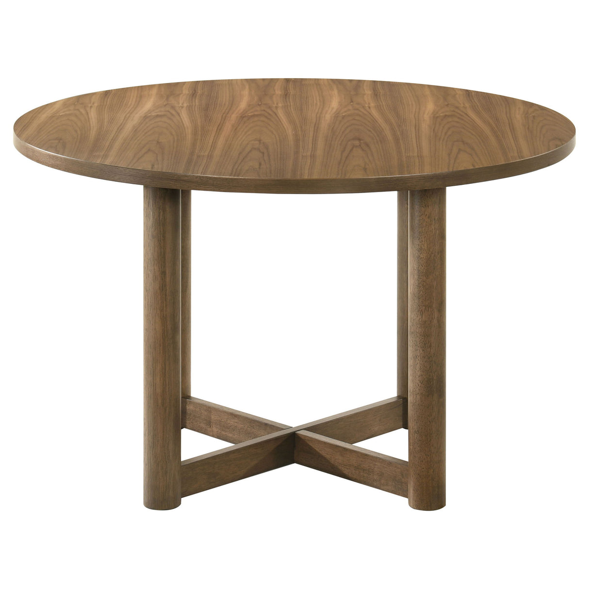 Graham - 5 Piece Round Dining Table Set - Walnut
