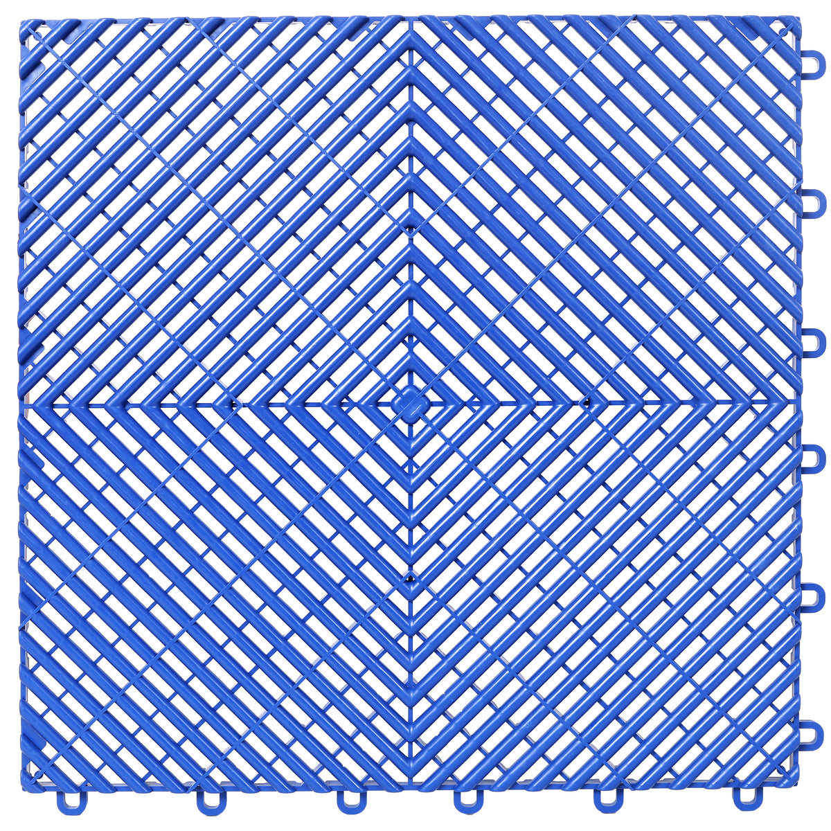 Interlocking Plastic Garage Floor Tiles, 15.6-Inch, Set of 25, Blue