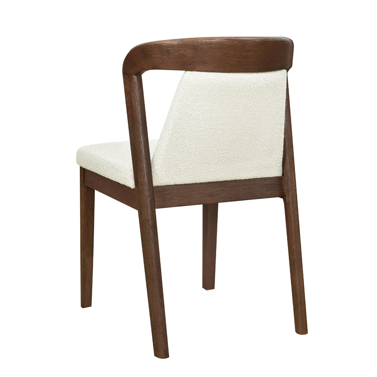 Upholstered Backrest Armless Dining Chairs (Walnut+Camel)