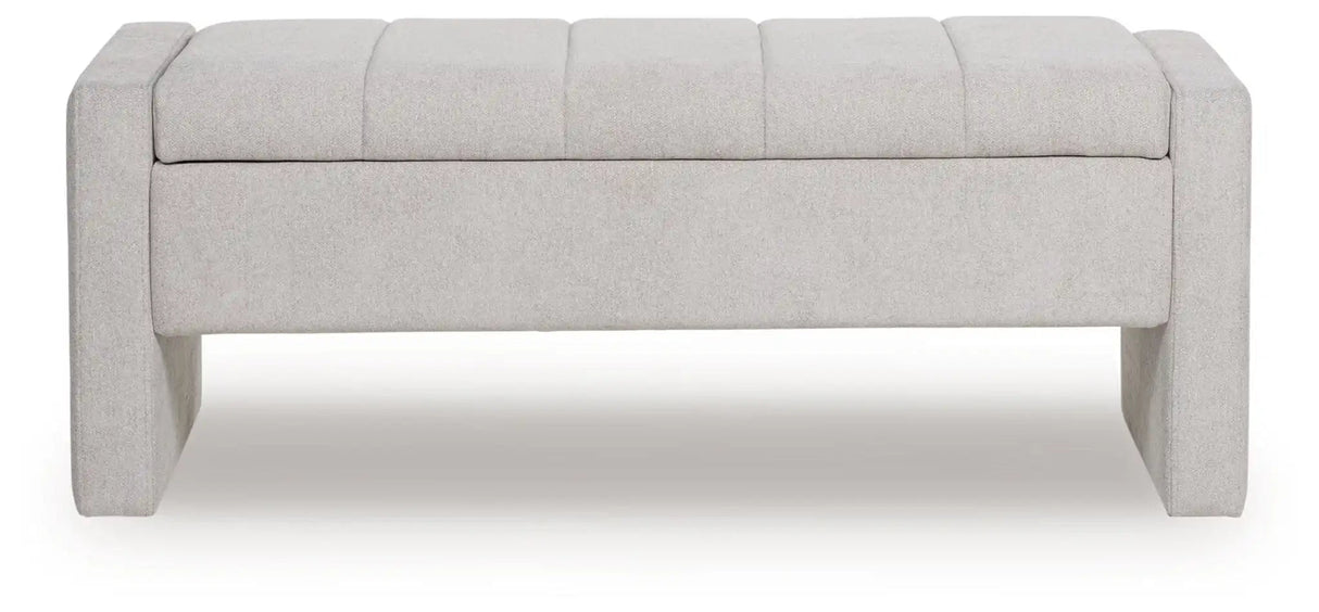 Akselman - Storage Bench - Gray - Best Buy Furniture
