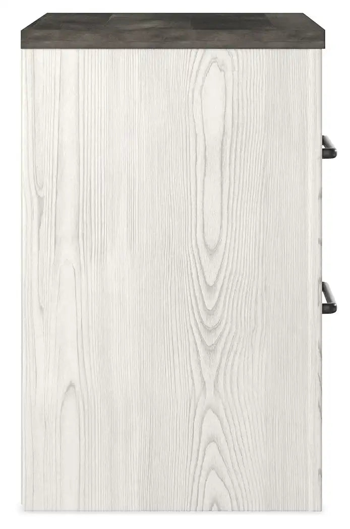 Gerridan - Two Drawer Night Stand - White / Gray