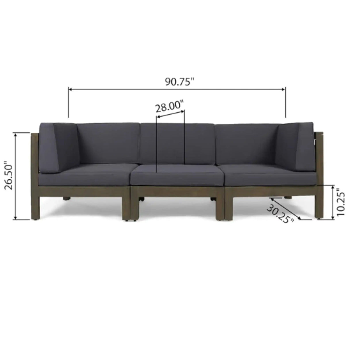 Oana - 3 Piece Sofa Set With Water Resistant Cushions - Best Buy Furniture