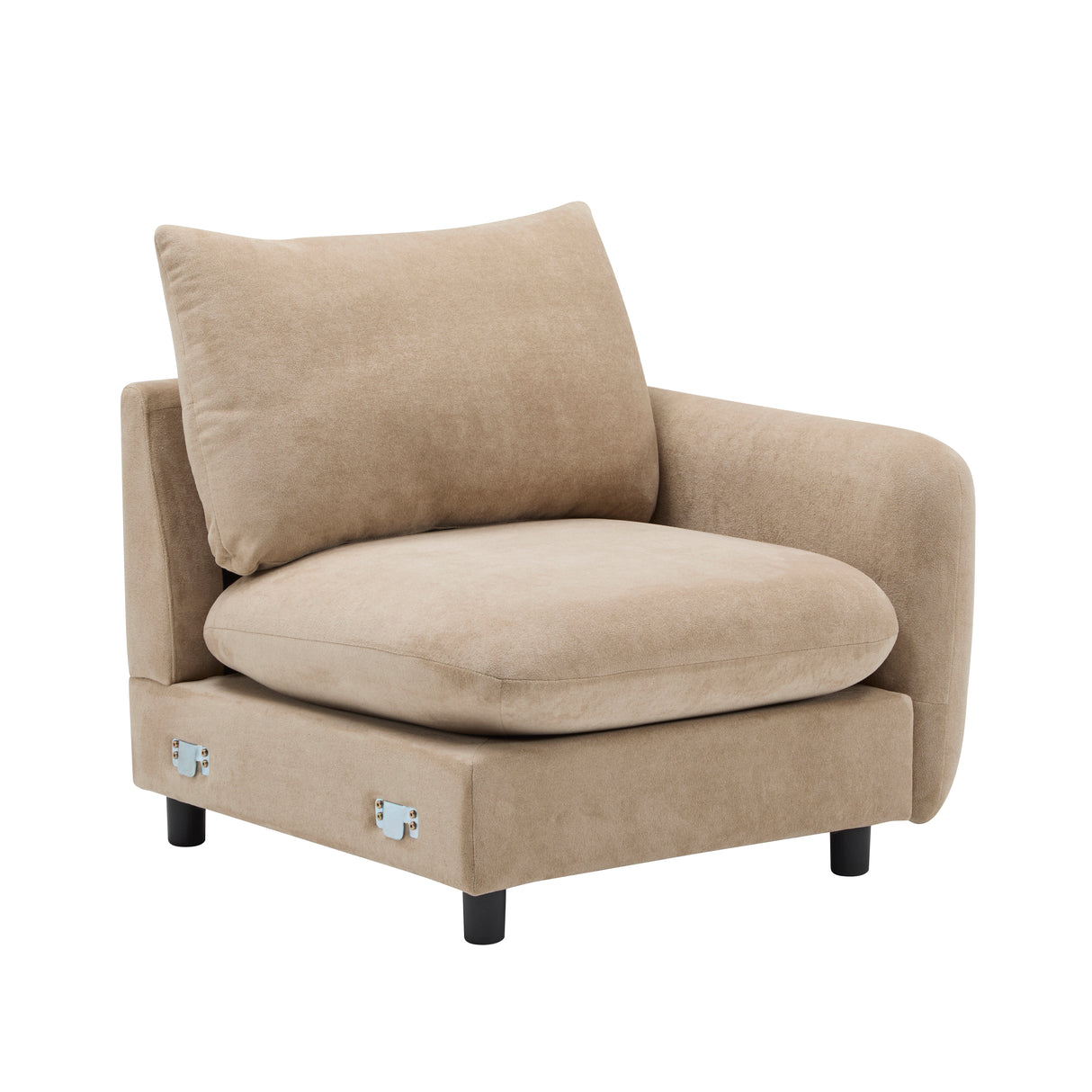 69 in. 2-Seats Modular Sectional Velvet Sofa Corner Chair Sofa Couch, Nomad