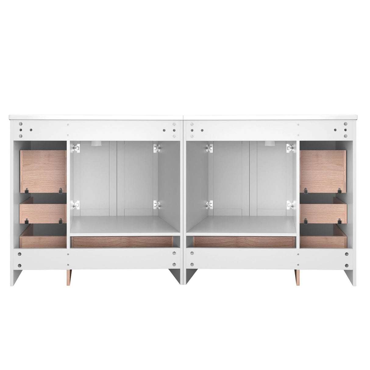 Shaker Free Standing Bathroom Vanity Cabinet & Sink, Soft Close Drawers, Soft Close Doors