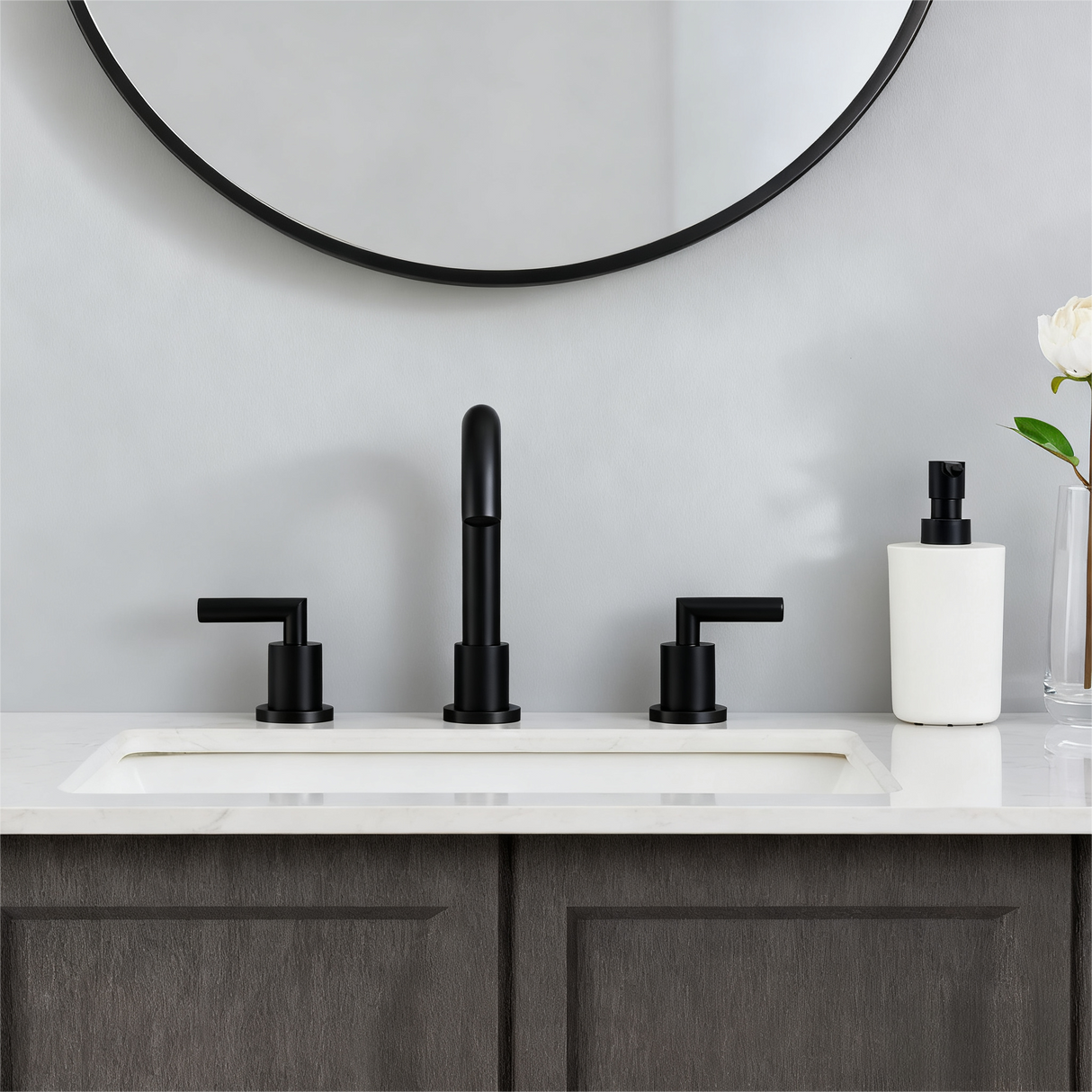 Bathroom Faucet 2 Handle Matte