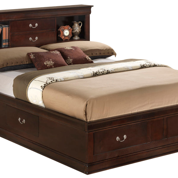 Louis Phillipe - Bookcase Storage Bed