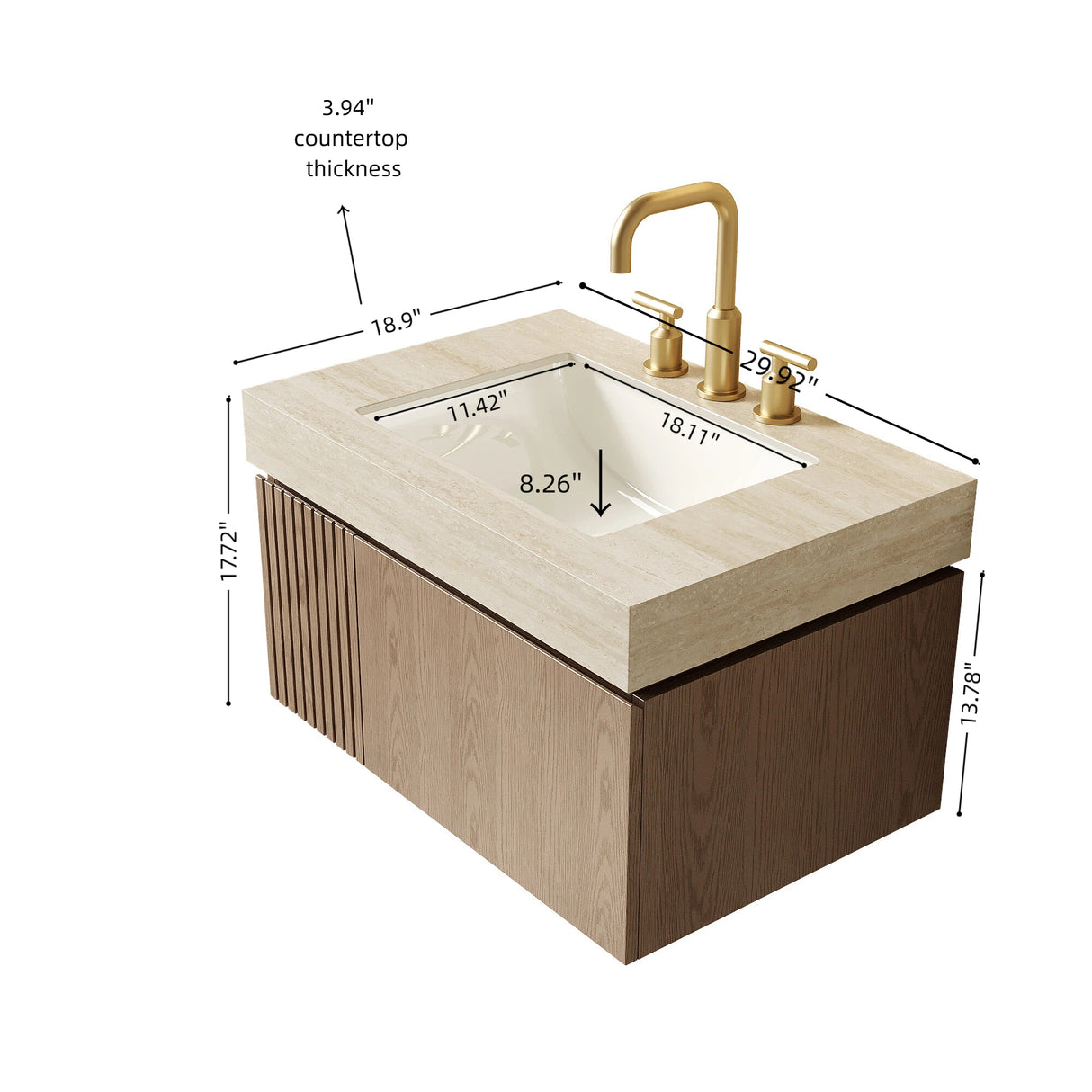 MURI 30" Bathroom Vanity & Sink
