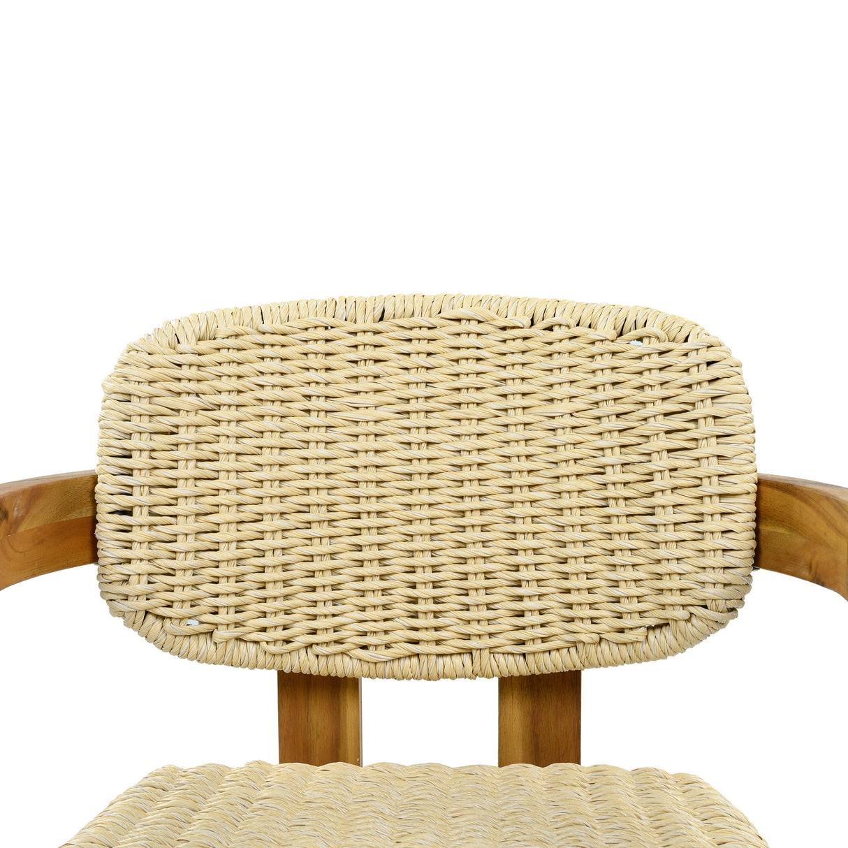 Outdoor Accent Armchairs For Patio (Set of 2) - Natural / Teak