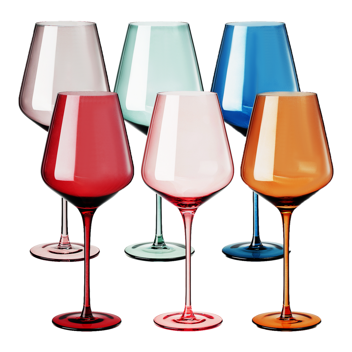 Khen Site Tonal Stemmed Wine Glassware in Full Muted - view 3
