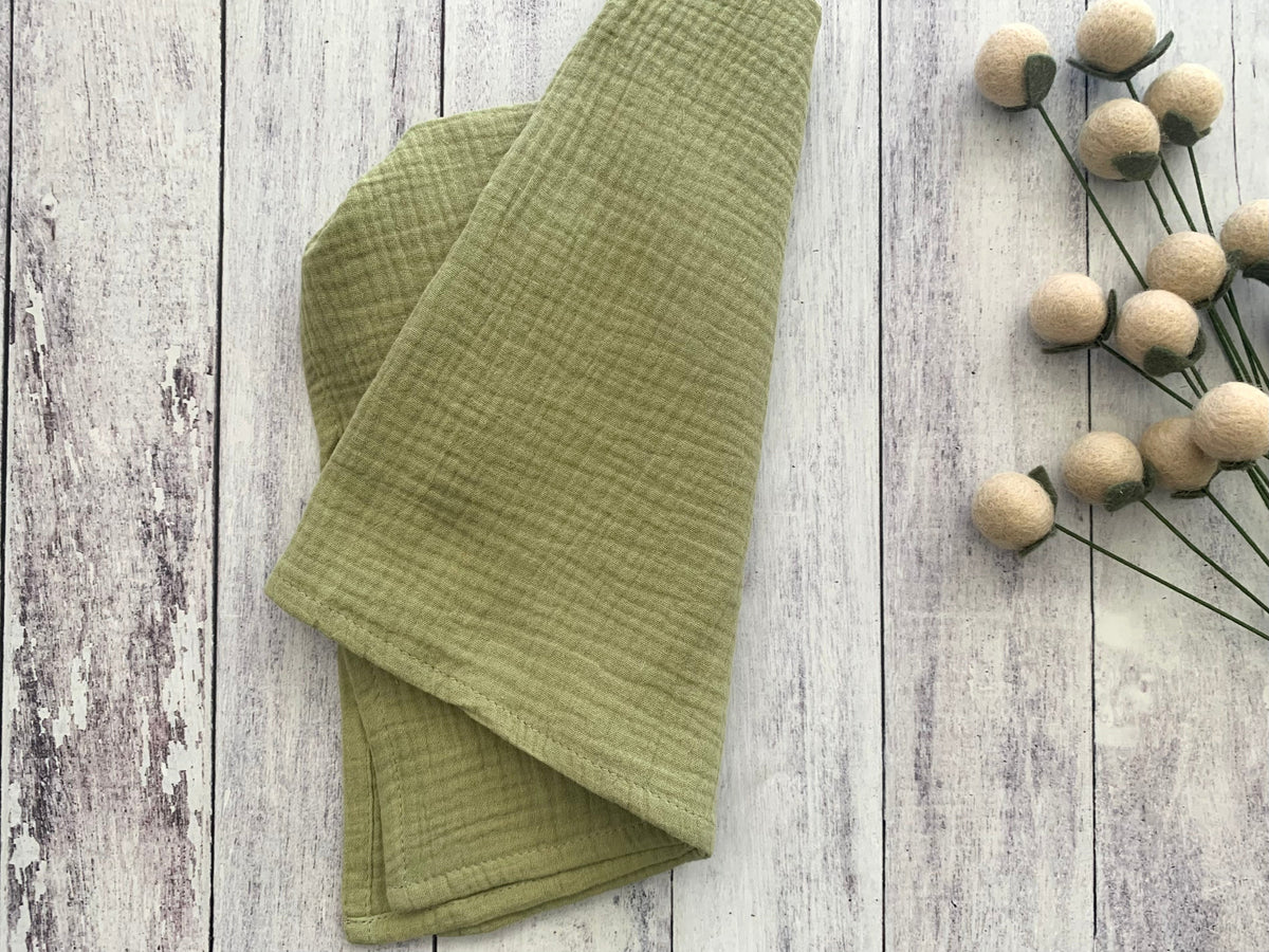 Cotton Crinkle Cloth Napkins, Set of Four - sage | Dot and Army