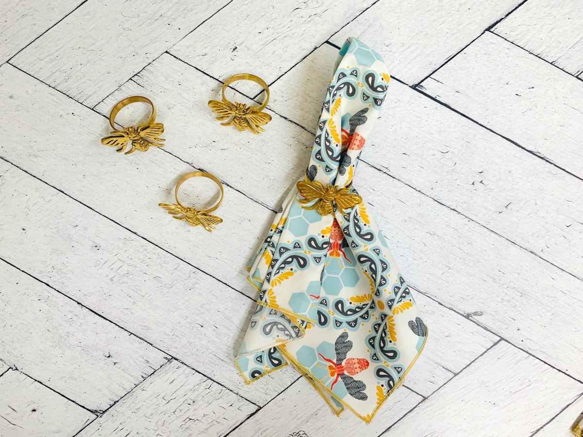 Honey Bee Cloth Napkins, Set of Four | Dot and Army