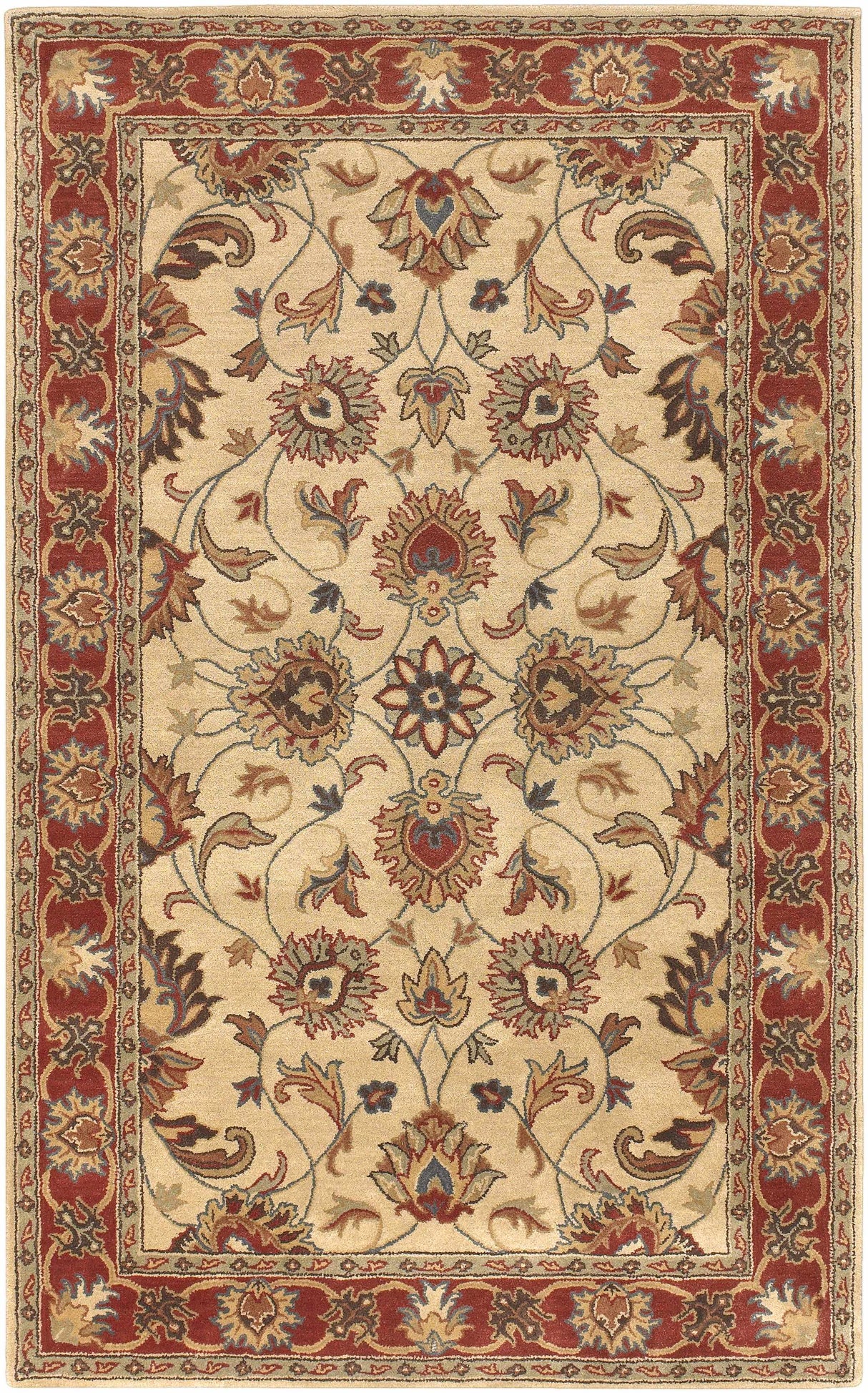 Cherryfield Hand Tufted Brown & Rust 1001 Wool Rug