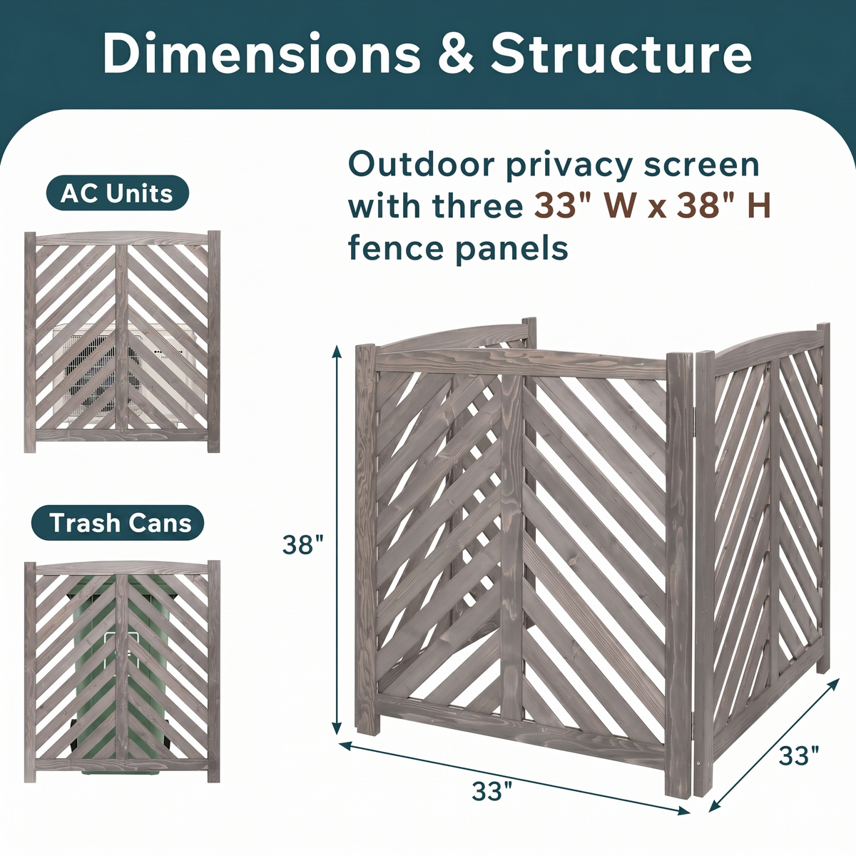 Droad Air Conditioner Fence Screen - view 3