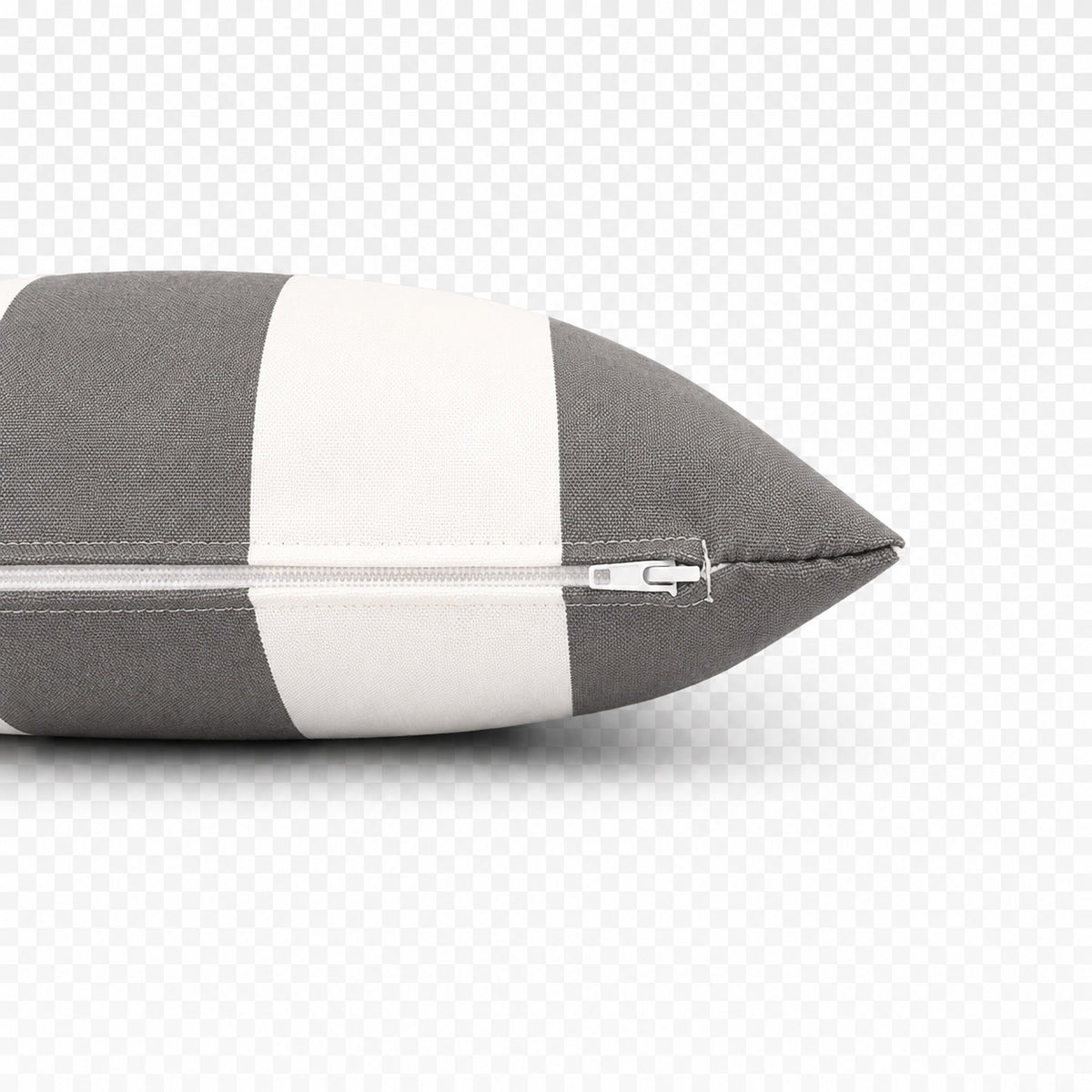 4 Pack Outdoor Lumbar Pillow with Inserts - Gray/White Striped