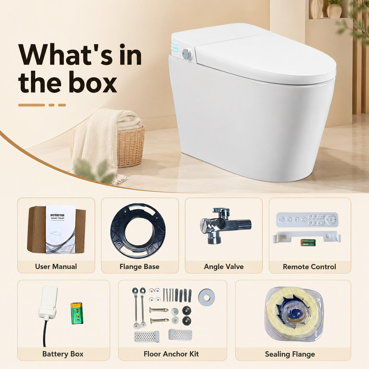 Smart Toilet With Bidet Built In