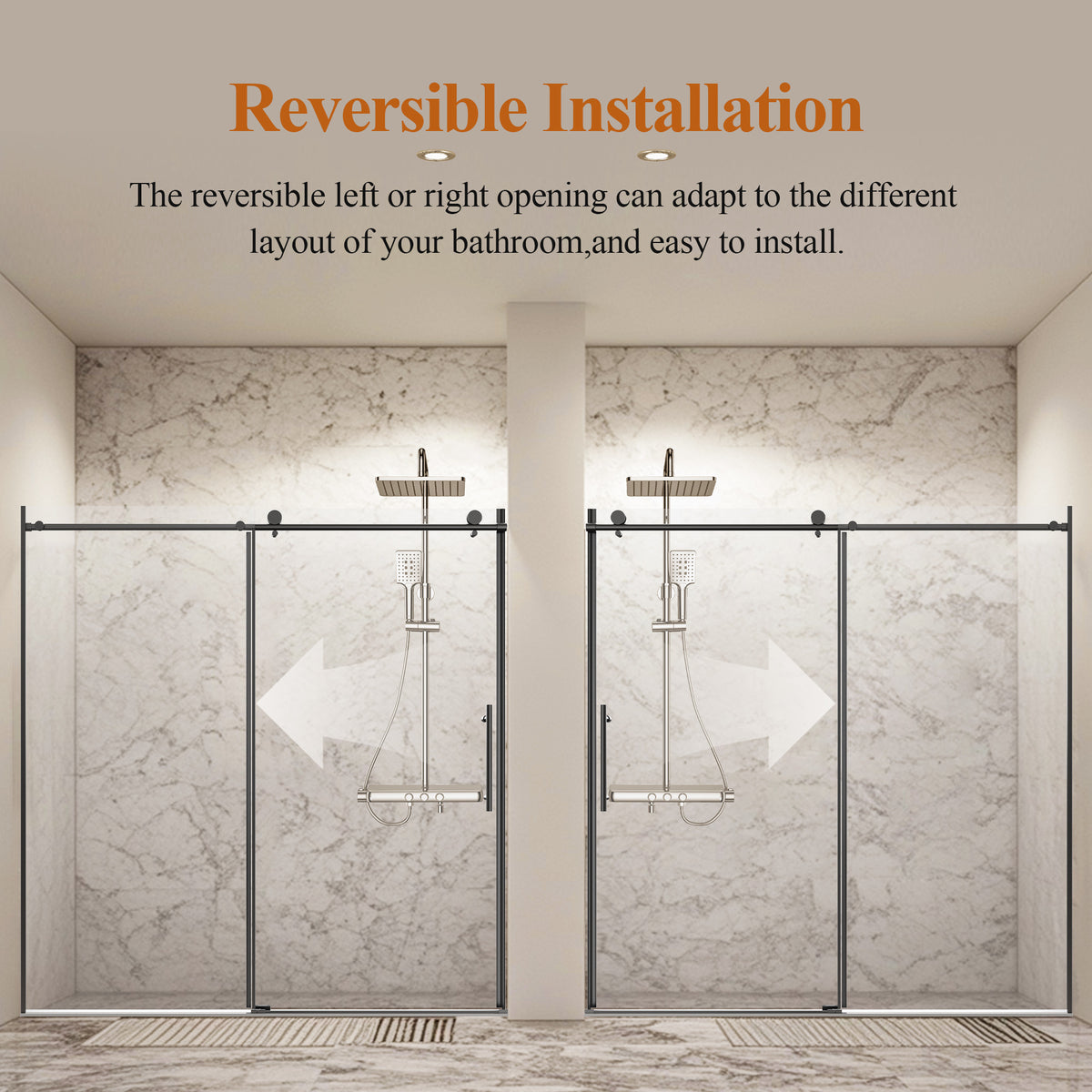 Frameless Single Sliding Shower Door