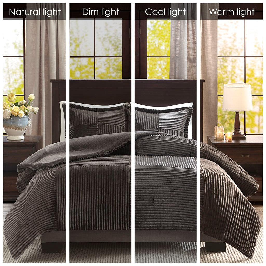 King/Cal King Plush Down Alternative Comforter Set