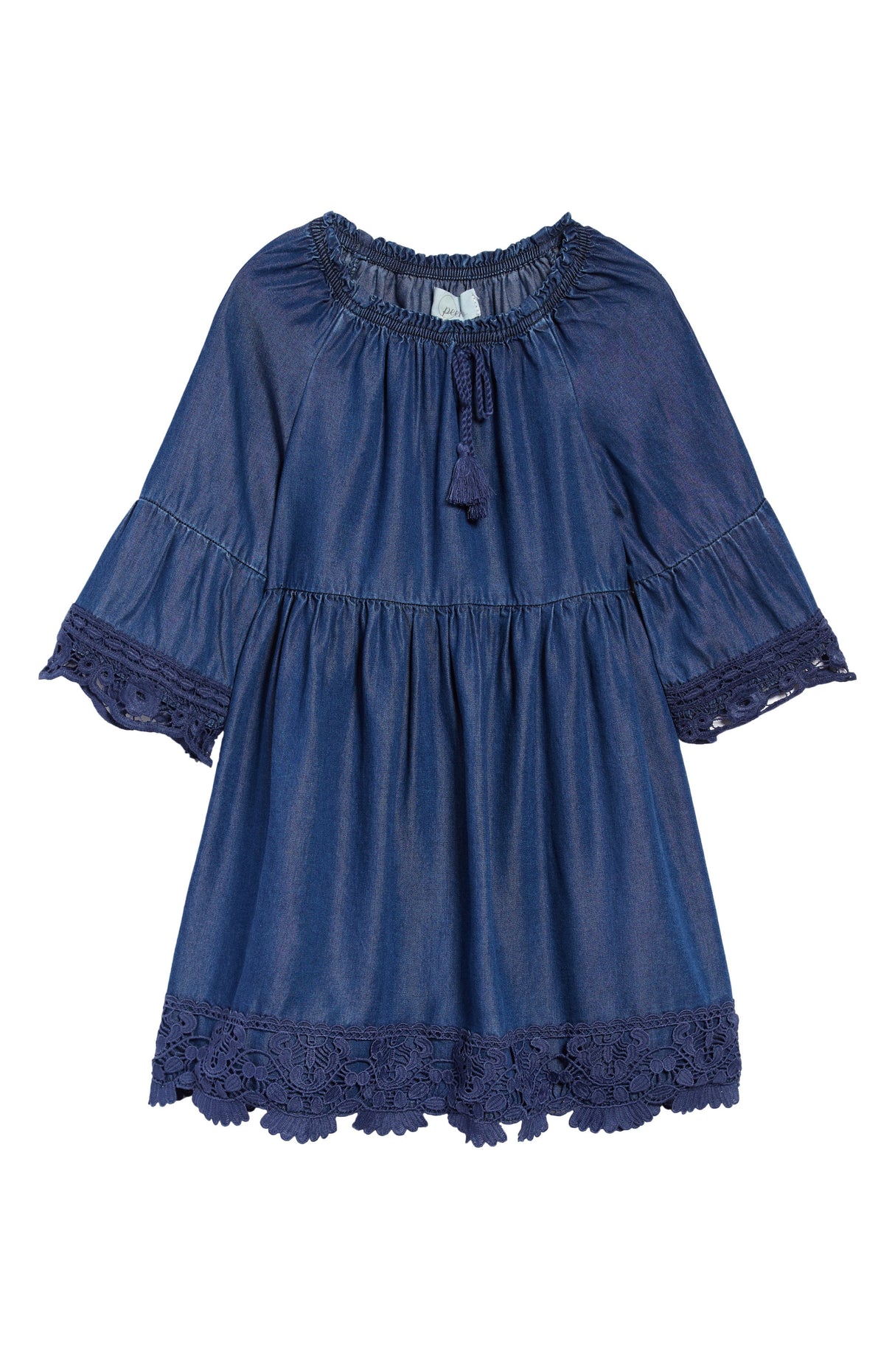 Peek ArenT You Curious Kids Lace Hem Dress - Indigo