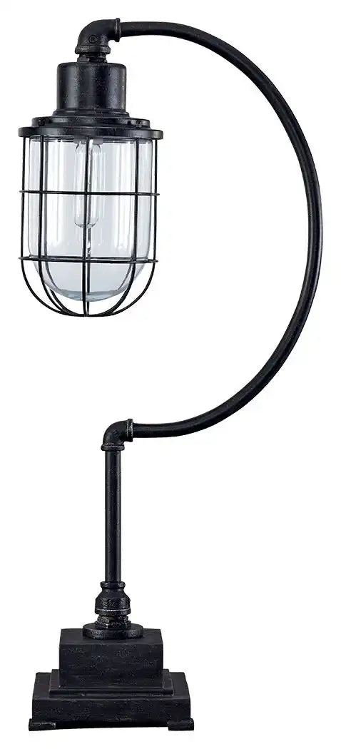 Jae - Metal Desk Lamp - Antique Black - Best Buy Furniture