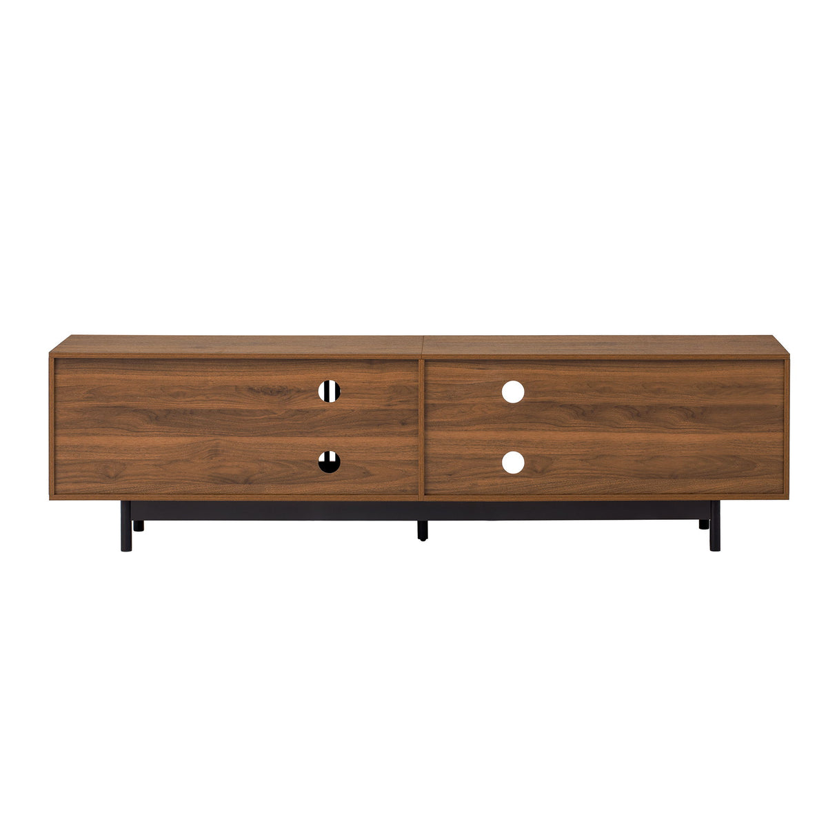 78" TV Stand For TVs Up To 85" Entertainment Center With Deep Drawers & Cable Management, Soft Closing Hinges - Walnut