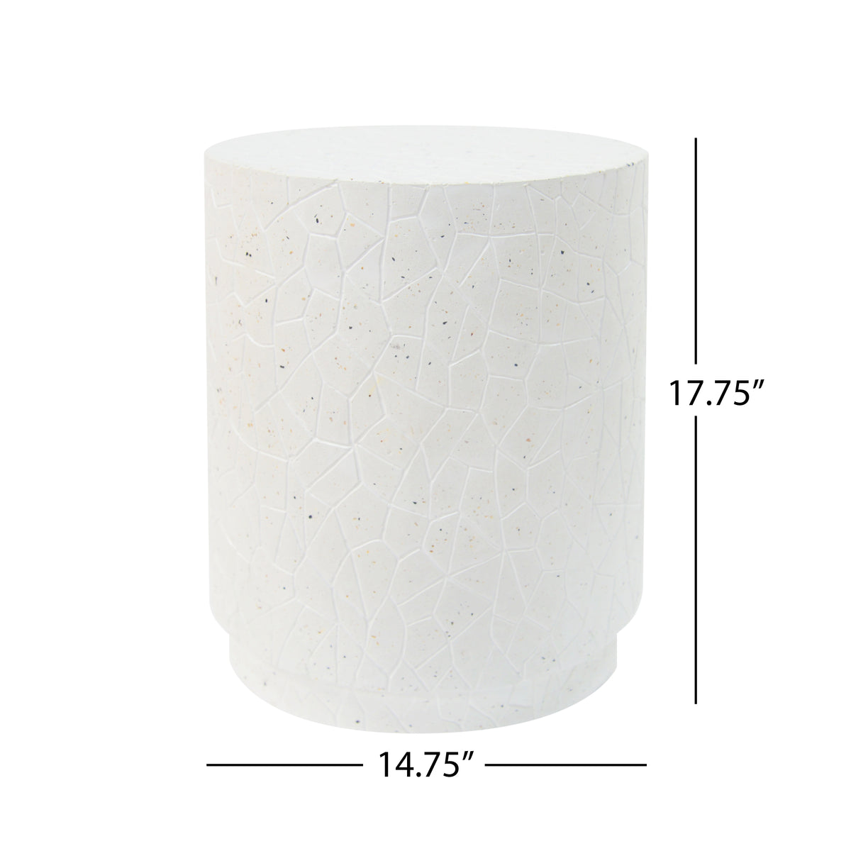 Outdoor Terrazzo Concrete Drum End Table