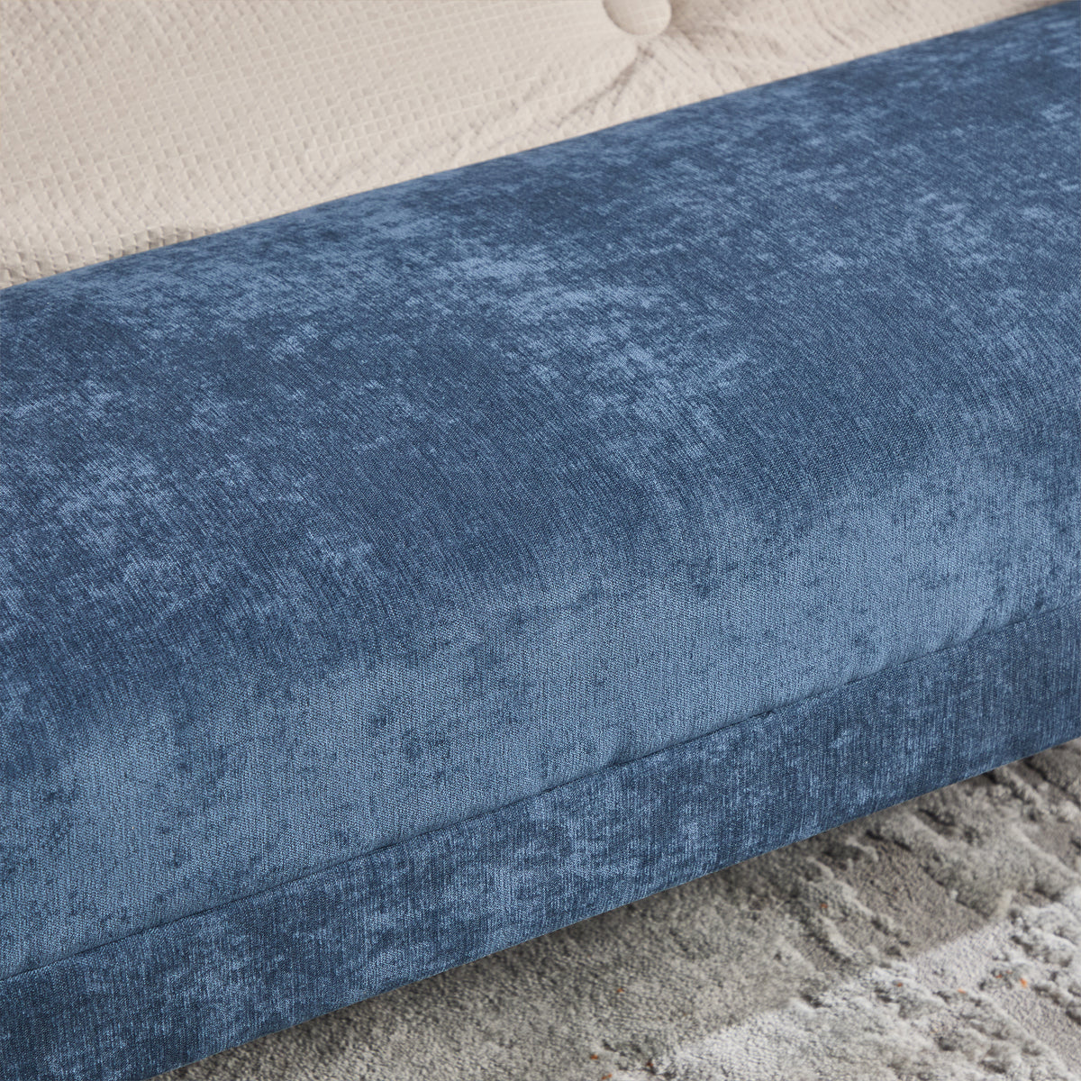 65" Ottoman Bench - Chenille Upholstered for Bedroom