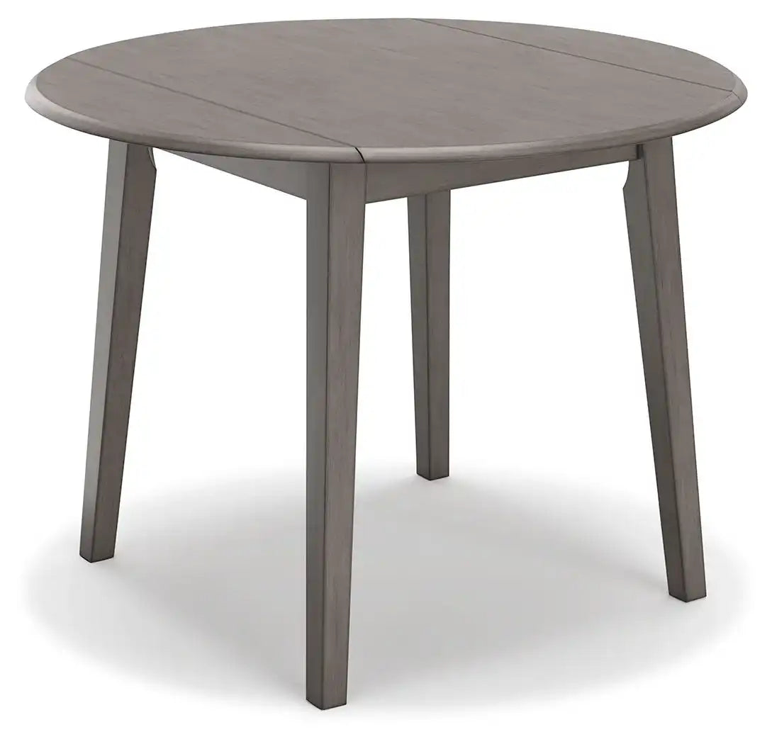 Shullden - Round Drm Drop Leaf Table - Gray - Best Buy Furniture