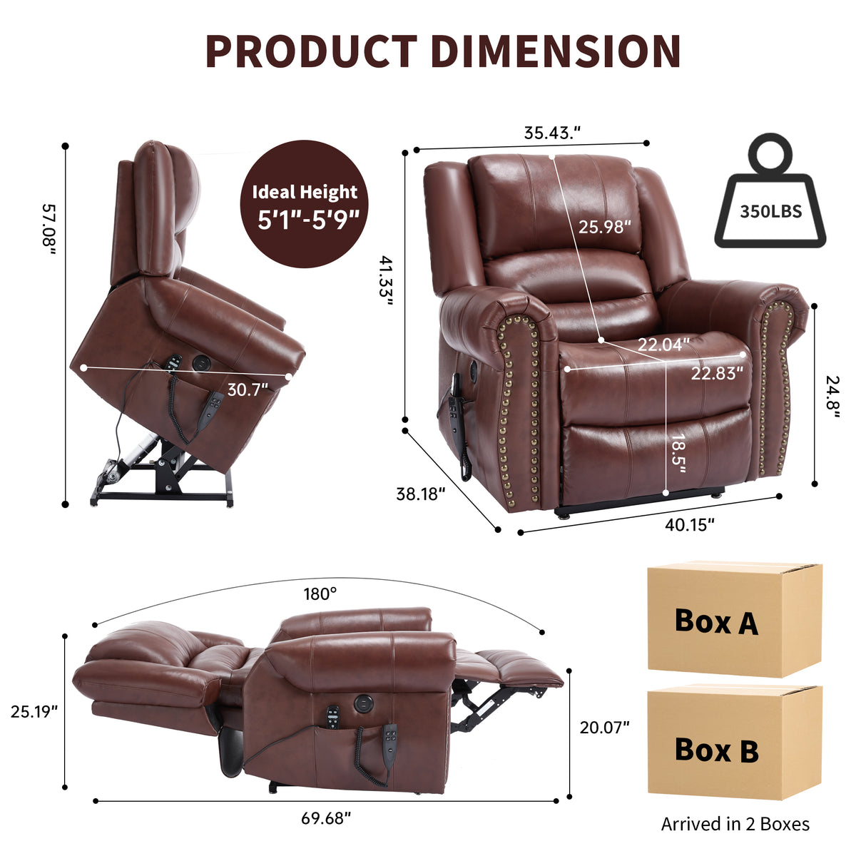 Power Lift Recliner Chair with Heat Massage