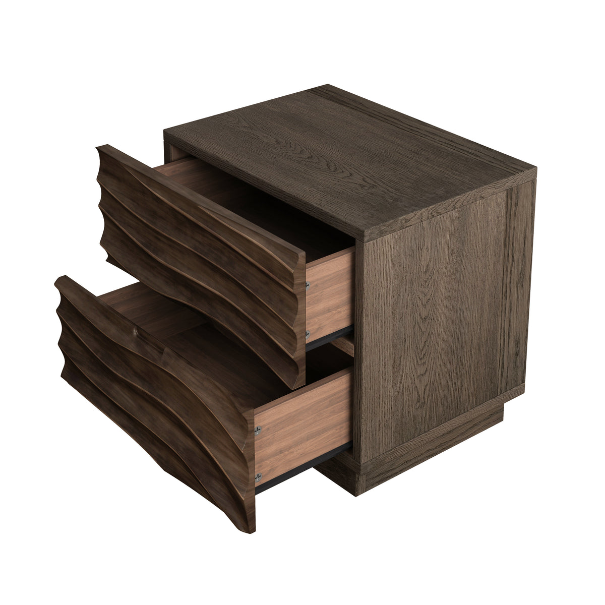 Solid Wood Nightstands with 2 Drawers
