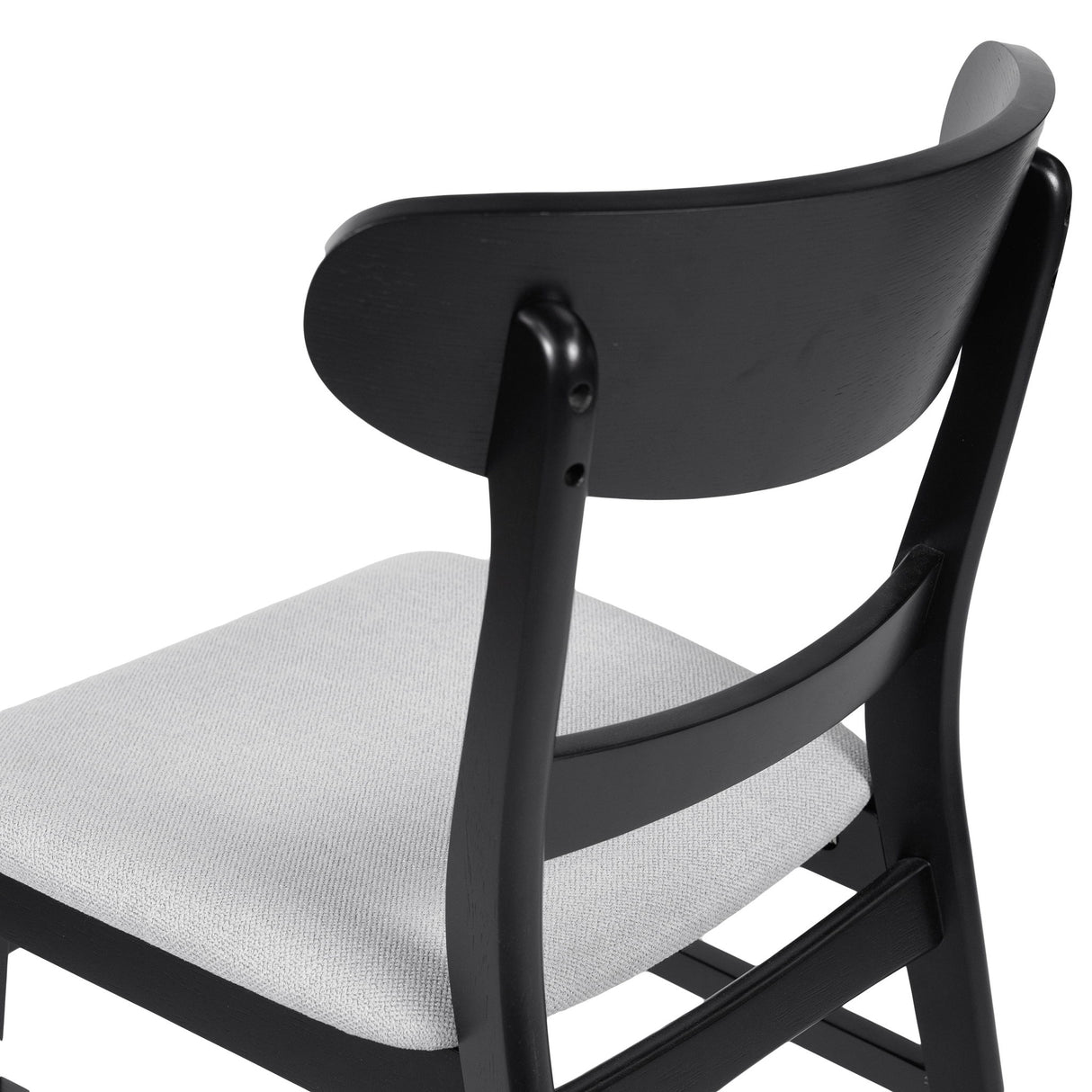 Mid Century Dining Chairs With Cushioned Seats And Wood Frame (Set of 2)