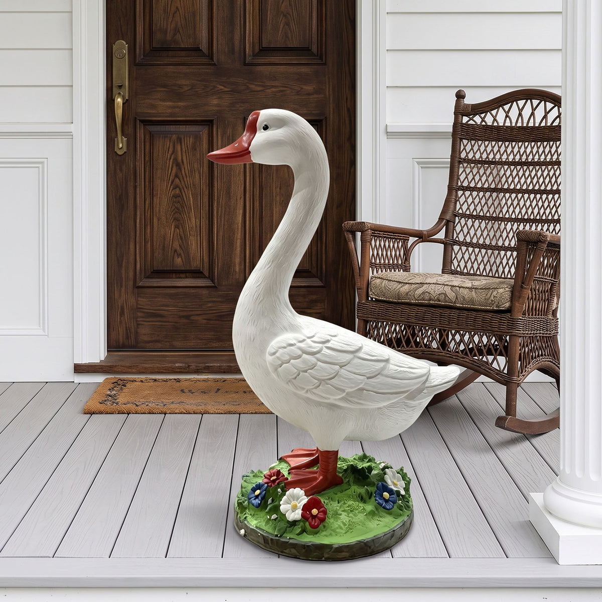 20 Inch DIY Paintable Goose Garden Statue